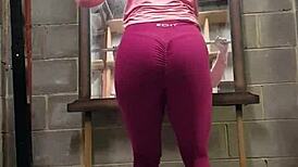 Hey, check out nude squats with butt plug and masturbation