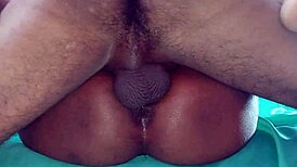 Threesome adventure unfolds with cute girl riding two guys in hot interracial action