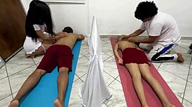 Wedding massage turns into wild doggystyle for couple! 😍