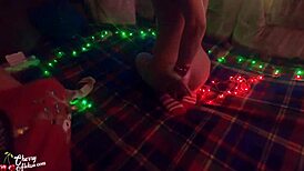 Christmas Milf Gives Sloppy Blowjob and Doggy Anal Sex