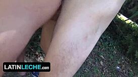 latin leche hot argentinian guys in hardcore outdoor threesome