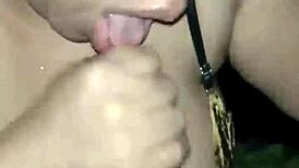 Latina amateur sucks and milks big cock for orgasm 😍