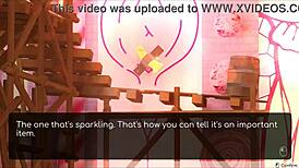 Hentai Game Ep 2: Futanari Candy Gets Assfucked by People in Parody Fight