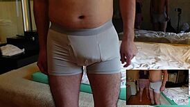 Suggestive femdom video with handjob, slapping, and edging techniques on penis