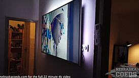 Intense Holiday Party With Two Hot Teens Getting Pussies Licked