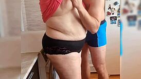 Cute Chubby Mature BBW Strips Down to Reveal Her Massive Boobs