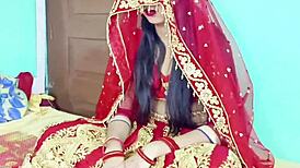 I'm so turned on by this homemade suhagrat raat closeup sex with shaved teen