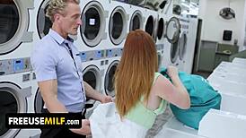 laundry day turns into wild ffm 3way! 😜