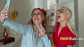 Ugh, me and my dorm girls got wild fuckin’ a statue with a hard strapon dick!