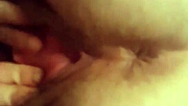 i stretch my wife's pussy and ass with deep purple dildo while she masturbates