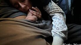 I gave a risky extreme blowjob on a plane to a hot teen.