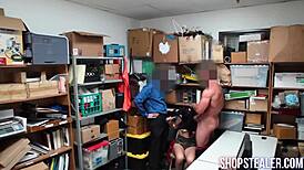 Thief got caught, now sucking cocks and banging hard in wild scene. Crazy day!