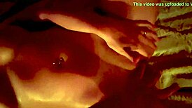 dirty homemade creampie in sauna with big tits wife