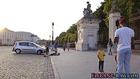 classy european sluts engage in erotic ass fucking and handjob