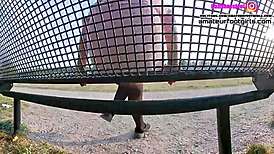 Kati's Shoeplay in Nylons with Dangling Sneakers and Bare Feet