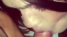 Wanessa silva142 sucks a young guy, tastes his cum, and swallows it all.