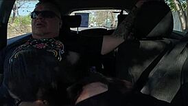 Young couple talks dirty while fucking outdoors with small tits