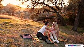 busty teen 18+ masturbates while getting her pussy licked and facesitted