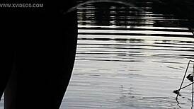 This one was on pissing outdoor in a public lake