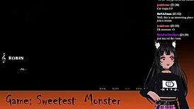 Vtuber Lewdneko Engages In Halloween Game With Monsters