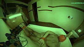 Dominatrix Mistress April has slaves fucking secretly with big cock sucking