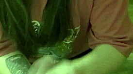 asian handjob leads to cum facial sucking