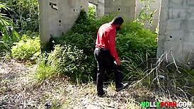 Honourable Krissyjoh fucks Lucy hard in the bush during site inspection