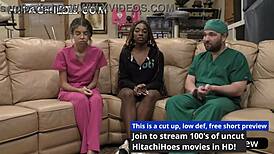 Busty Ebony Patient Masturbates With Hitachi Wand In Florida Hospital!