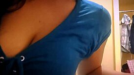 Busty Stepmom Sucks Huge Cock and Fucks Stepson in Amateur Home Video