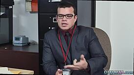 boy giving old guy blowjob during bare yoga motivation session