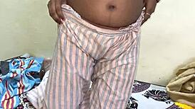 sexy bhabhi engages in intriguing domination with dirty talk and screaming