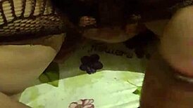 Wife Bent Over for Intense Doggy Blowjob