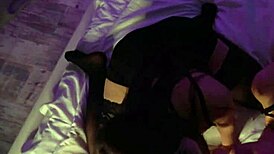 two sluts bent over in doggystyle, kissing and pleasuring their miss with fat and petite bodies