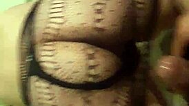 Wife Bent Over for Intense Doggy Blowjob