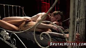 Intense foot worship by sex slave for excited young tourists, Felicity Feline