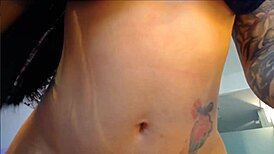 is this colombian brunette showing her big tits on webcam?