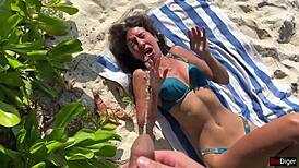 Girl Pissed On at Public Beach! She’s Totally Shocked!