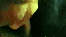 The mature woman passionately sucked my cock deep, making it throb with intense pleasure and desire.