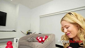 Stepdaughter fantasy unfolds with cute teen riding in missionary style. Daddy can't resist!