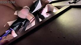 Her In Cage Gets Throat Fucked, Squirting Wet Pussy