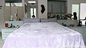 Kinky teen beauties lick and fuck in heels