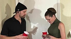 A cute spinner gets pounded in a hotel room.