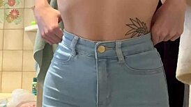 i slipped on these jeans and pissed in them, feeling so naughty