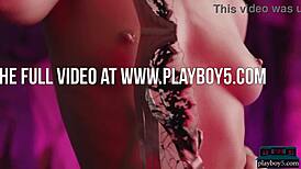 Adriana Chechik Strips Jeans For Playboy