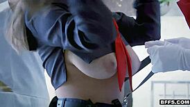 Hot Teen Cosplay Queens Share Cock in FFFM Foursome Action