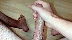 i, a young amateur, masturbate solo in homemade setting with my cock