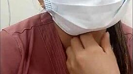 Nurse's extra shift reveals homemade ass and big tits