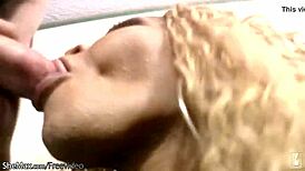 Ebony Shemale In Lingerie Strips And Pleasures Monster Cock