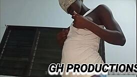 Little African teen 18+ slut gets her ass played with and fucked hard on the couch