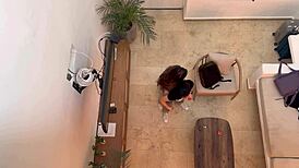 Two horny latina babes kiss and finger each other's pussies on vacation 😍.